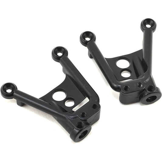 Xtra Speed SCX10 II Aluminum Rear Shock Hoops (Black) (2)