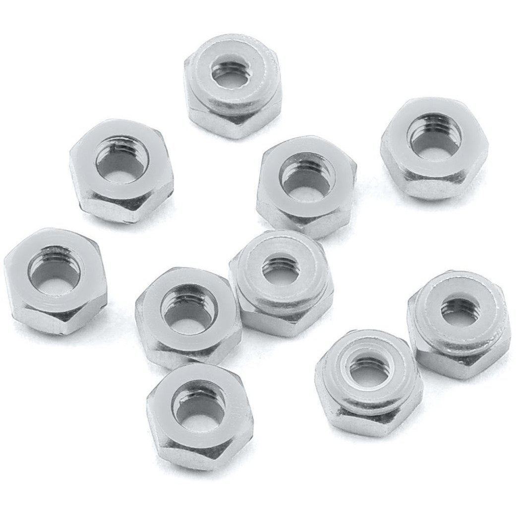 Yeah Racing 4mm Aluminum Lock Nut (10) (Silver)