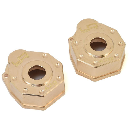 Yeah Racing Traxxas TRX-4 Brass Portal Cover Set (2)