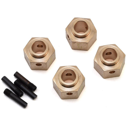 Yeah Racing Traxxas TRX-4 12mm Brass Hex Adapter w/8mm Offset (4)