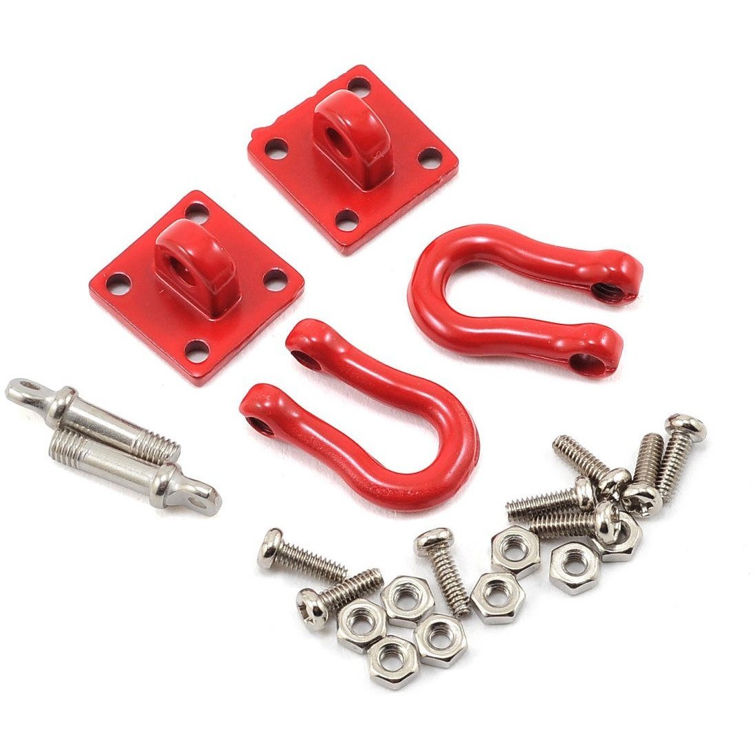 Yeah Racing 1/10 Crawler Scale Heavy Duty Shackle w/Mounting Bracket (Red) (2)