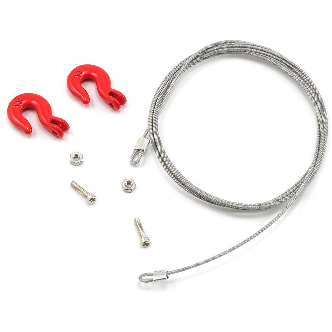Yeah Racing 1/10 Crawler Scale Steel Wire Rope Accessory w/Hooks