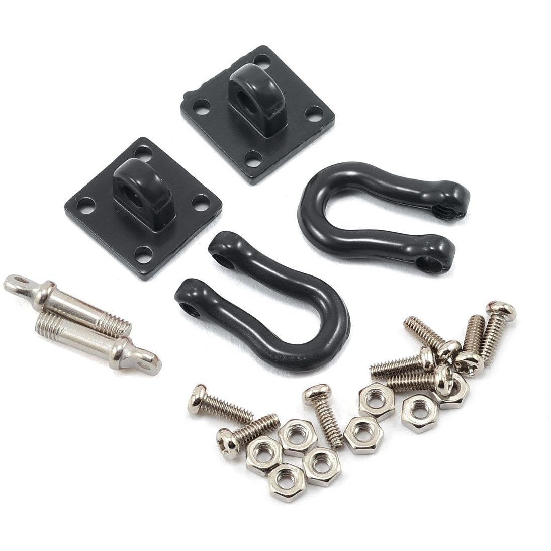 Yeah Racing 1/10 Crawler Scale Heavy Duty Shackle w/Mounting Bracket (Black) (2)