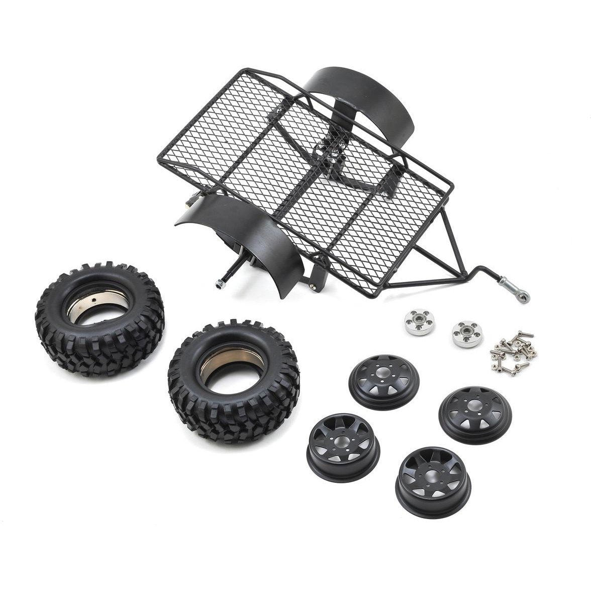 Yeah Racing 1/10 Scale Aluminum Leaf Spring Hitch Mount Crawler Trailer