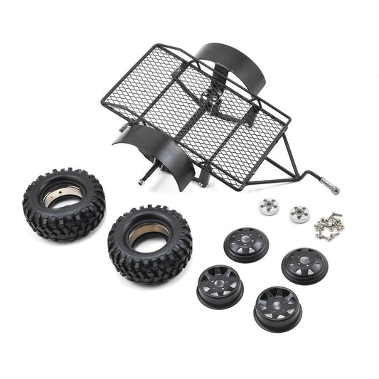 Yeah Racing 1/10 Scale Aluminum Leaf Spring Hitch Mount Crawler Trailer