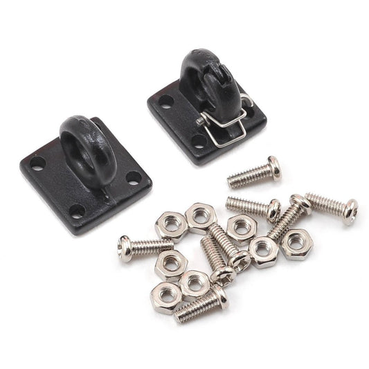 Yeah Racing Four Bolt Tow Ring (Black) (2)