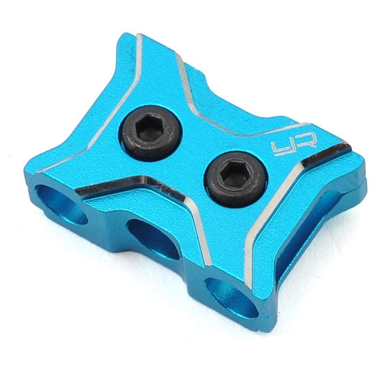 Yeah Racing Aluminum 12-14 Gauge Wire Clamp (Blue)