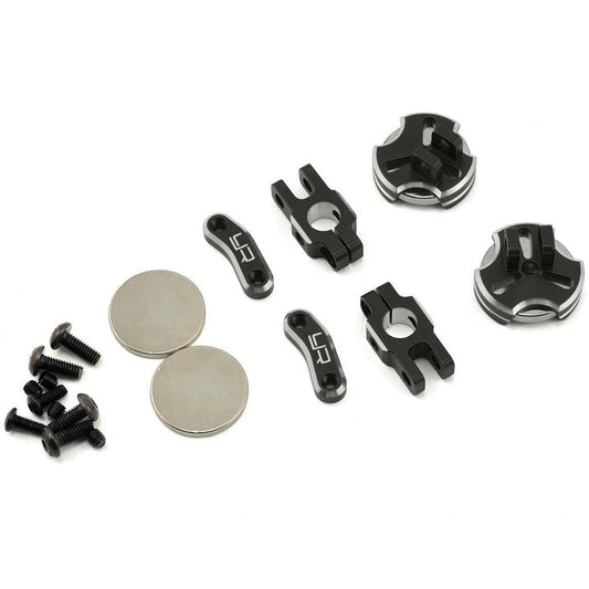 Yeah Racing Aluminum CNC Magnetic Invisible Body Mount (Black)