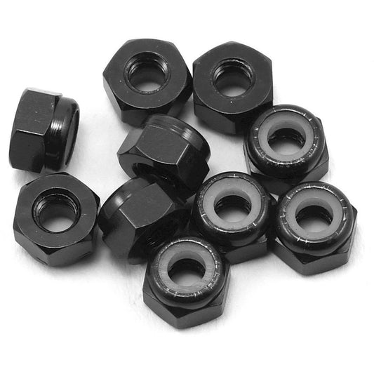 Yeah Racing 3mm Aluminum Lock Nut (10) (Black)