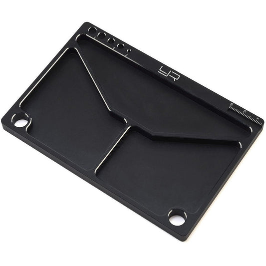 Yeah Racing Aluminum Parts Tray (Black) (145x95x5mm)