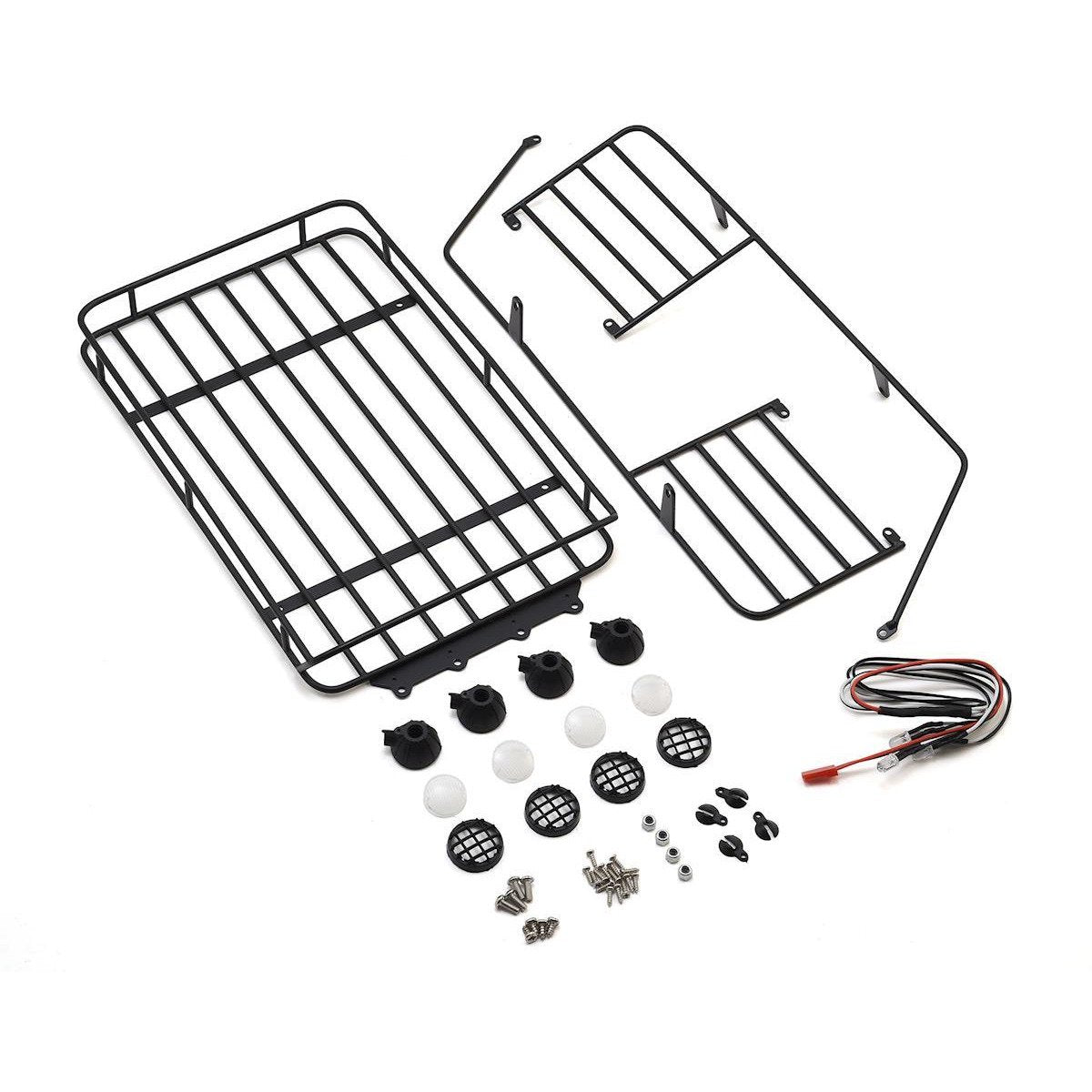 Yeah Racing Metal Roll Cage w/Roof Rack & LED Light (2017 Wrangler CRC Body)