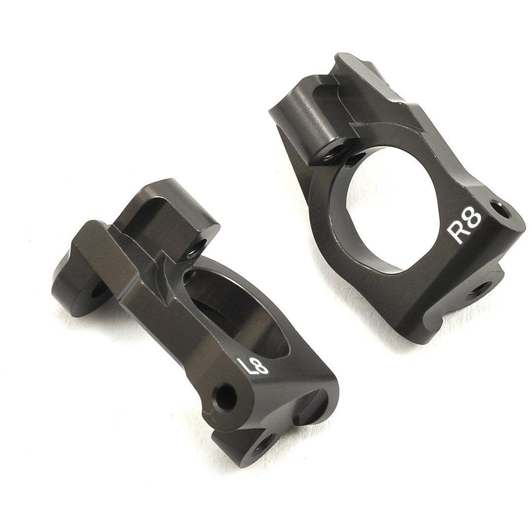 Yokomo Aluminum Front Steering Hub Carrier (Gun Metal) (2) (8°)
