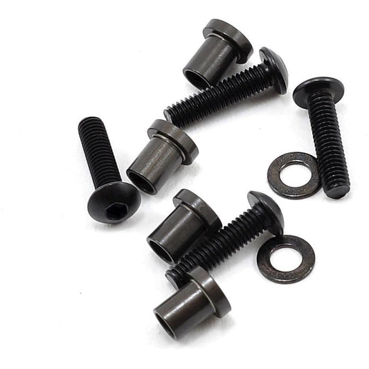 Yokomo Aluminum King Pin Set w/Hardware (4)