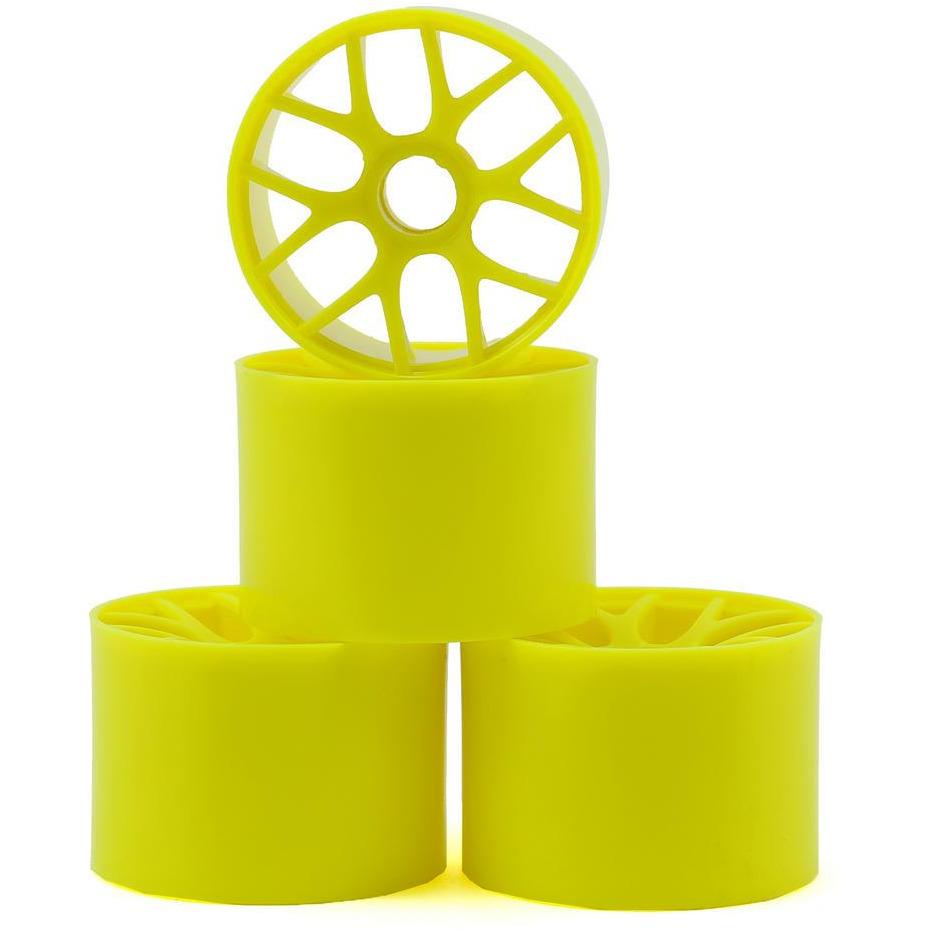 Yokomo 1/12 Pan Car Front Wheel Set (4) (Yellow)