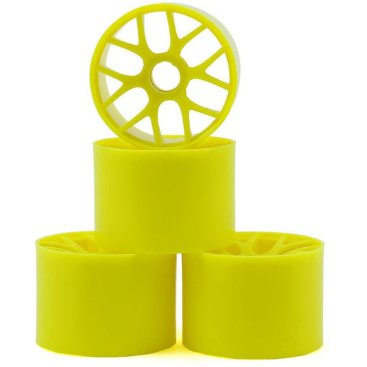 Yokomo 1/12 Pan Car Front Wheel Set (4) (Yellow)