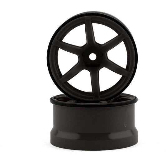 Yokomo 12mm Hex Racing Performer High Traction RWD Drift Wheels (Titanium) (2)