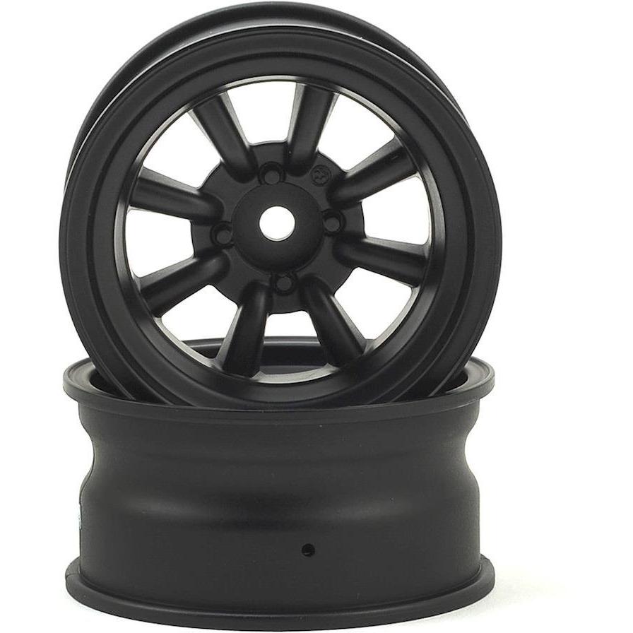 Yokomo 12mm Hex RS WATANABE 8-Spoke Drift Wheels (Black) (2)