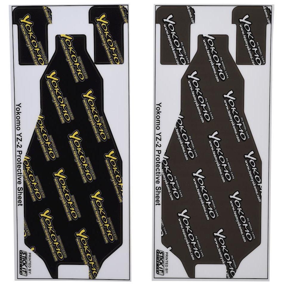Yokomo YZ-2 CA & DTM Thick Precut Chassis Protector Sheet (Black) (2)