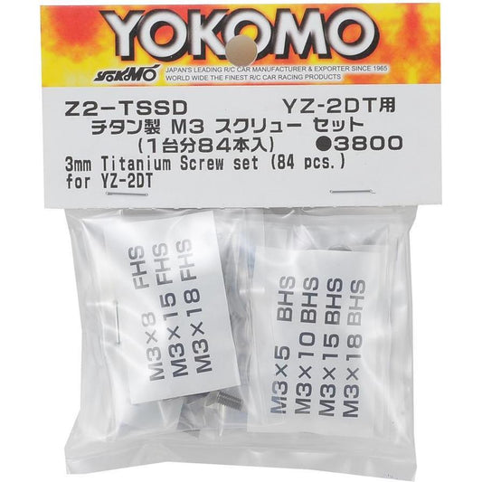 Yokomo M3 Titanium YZ-2 Dirt Screw Set (84 Pieces)