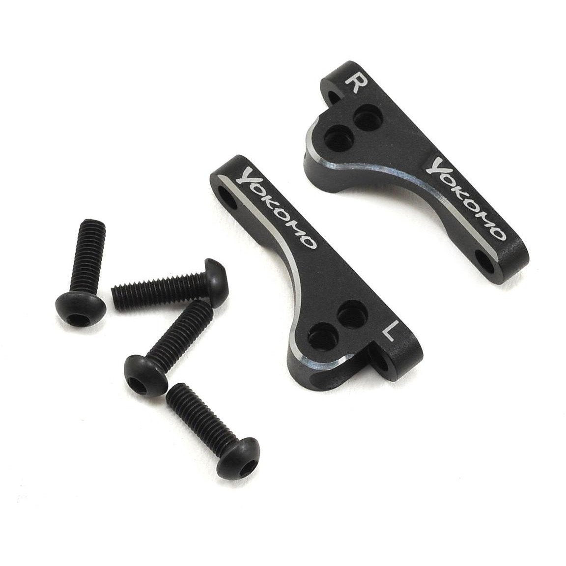 Yokomo Aluminum Front Upper Camber Mount (Black) (2)