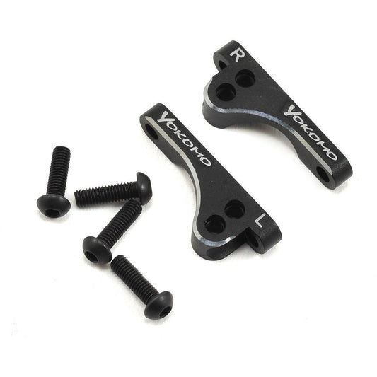 Yokomo Aluminum Front Upper Camber Mount (Black) (2)