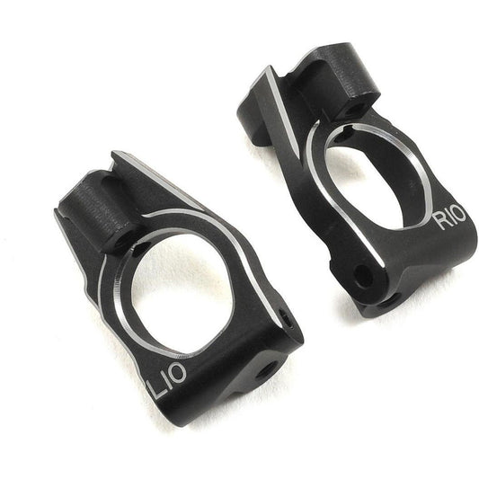 Yokomo Aluminum Front Steering Hub Carrier (Black) (2) (10°)