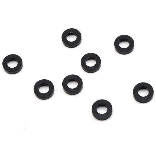 Yokomo 3x6x1.5mm Aluminum Shim (Black) (8)