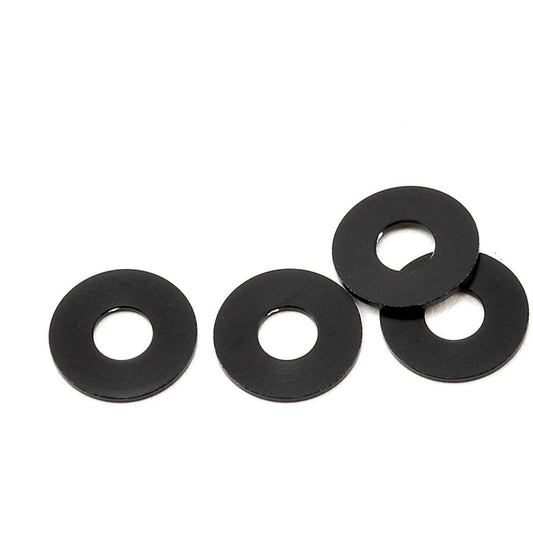 Yokomo 3x8x0.5mm Aluminum Spacer (Black) (4)