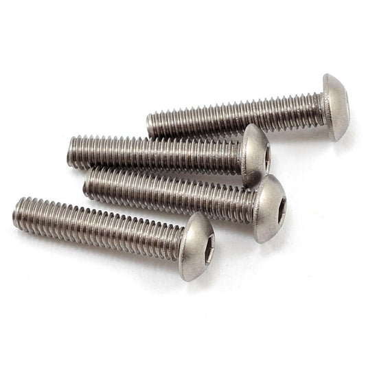 Yokomo 3x15mm Titanium Button Head Screw (4)
