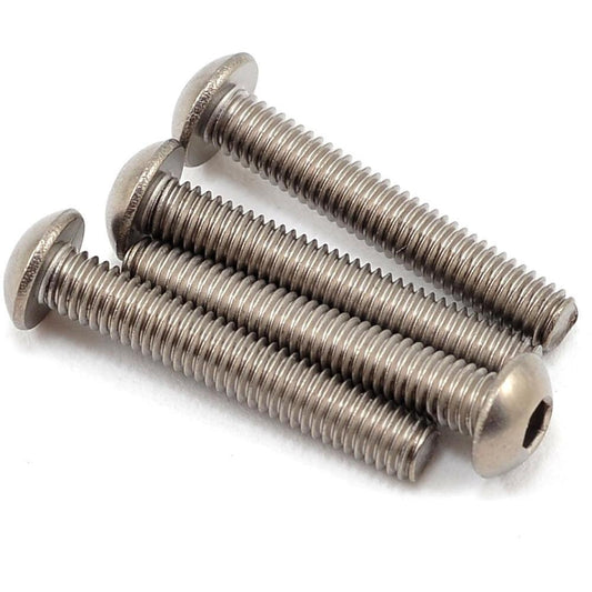 Yokomo 3x18mm Titanium Button Head Screw (4)