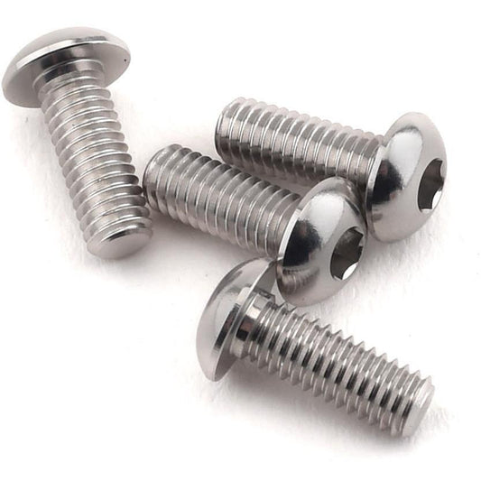 Yokomo 3x8mm Aluminum BD9 Button Head Hex Screw (4)