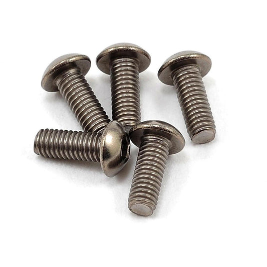 Yokomo 3x8mm Titanium Button Head Screw (5)