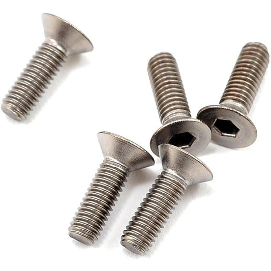 Yokomo 3x10mm Titanium Flat Head Screw (5)