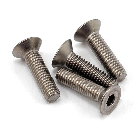 Yokomo 3x12mm Titanium Flat Head Screw (4)
