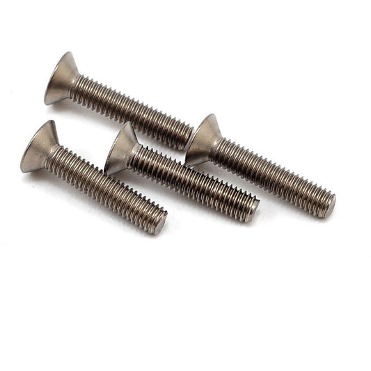 Yokomo 3x15mm Titanium Flat Head Screw (4)