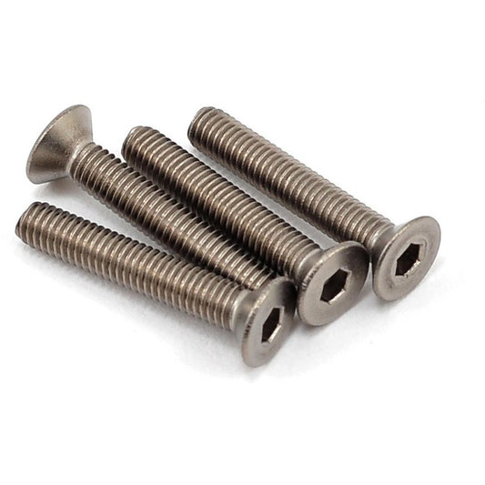 Yokomo 3x18mm Titanium Flat Head Screw (4)