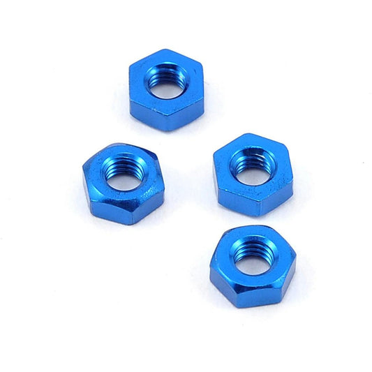 Yokomo 3mm Aluminum Nut (Blue) (4)
