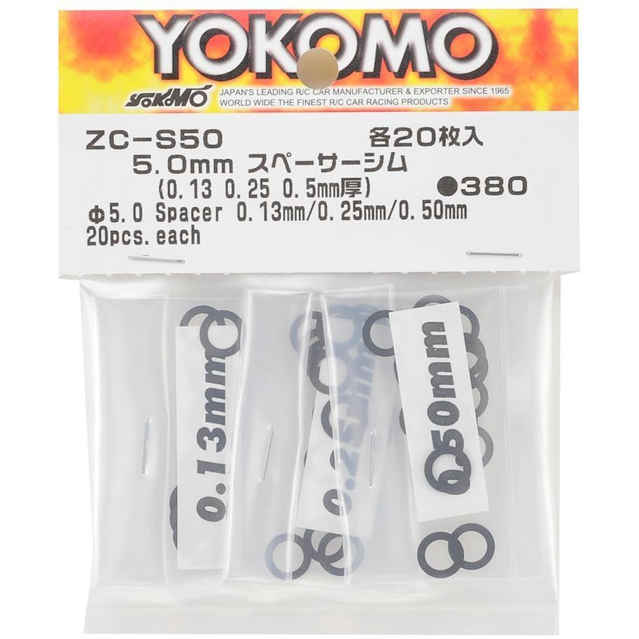 Yokomo 5mm Spacer Shim Set (0.13mm, 0.25mm & 0.50mm)